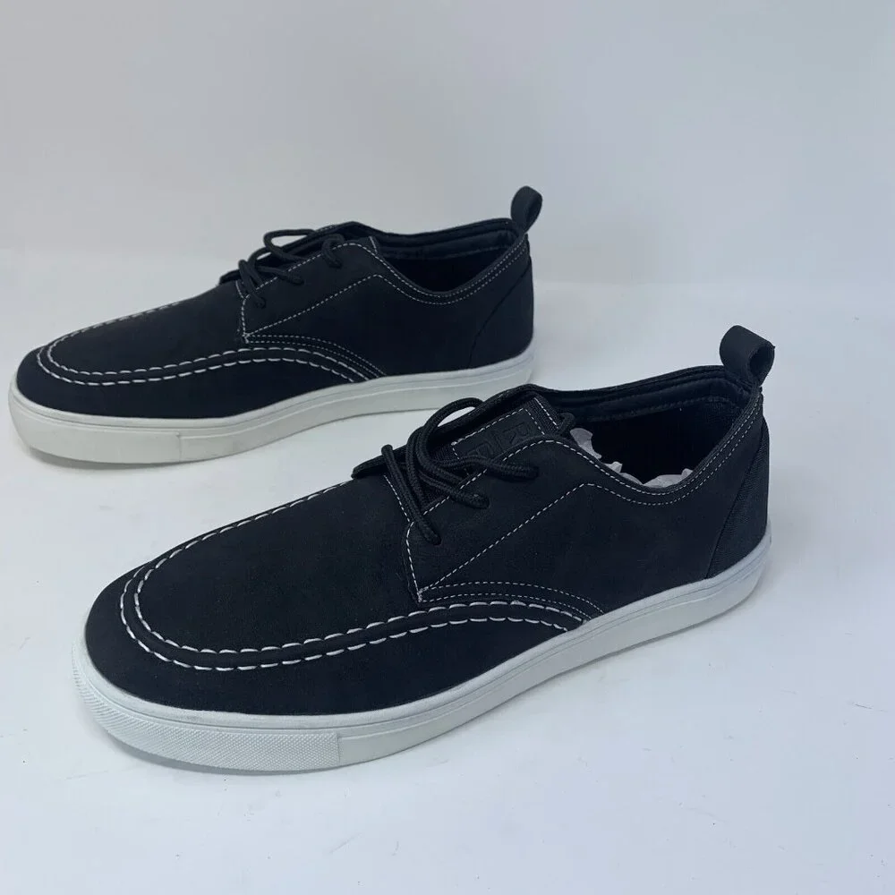 Reserved Footwear New York Kono‎ Boat Shoes Men's 9 Black White Lace-up S0702